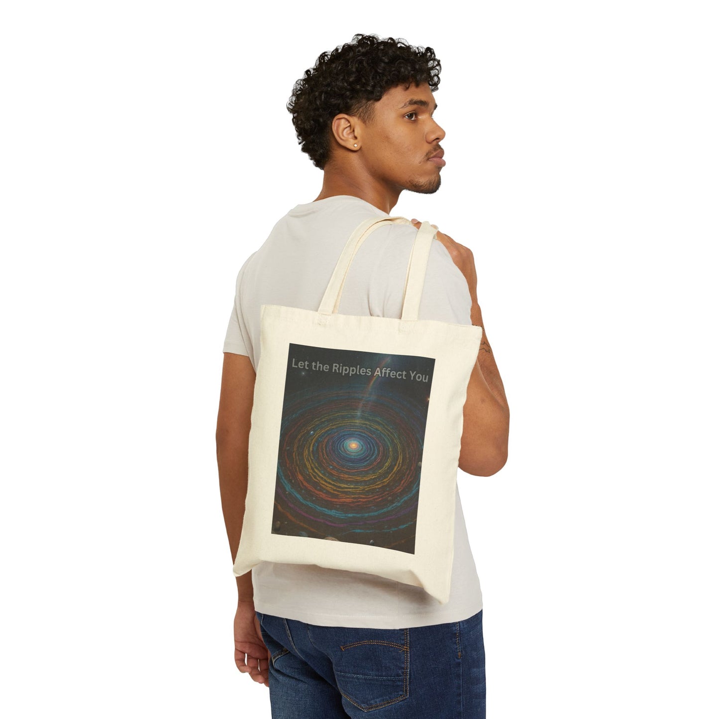 Emitting Positive Vibes - Layered Heart Affirmation Tote Bag