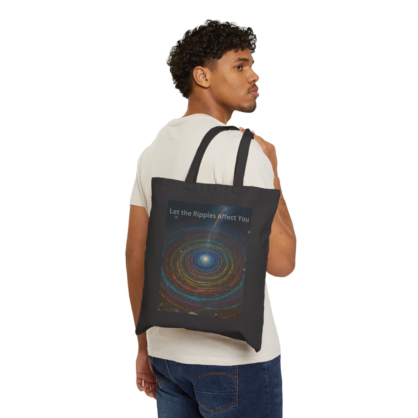 Emitting Positive Vibes - Layered Heart Affirmation Tote Bag