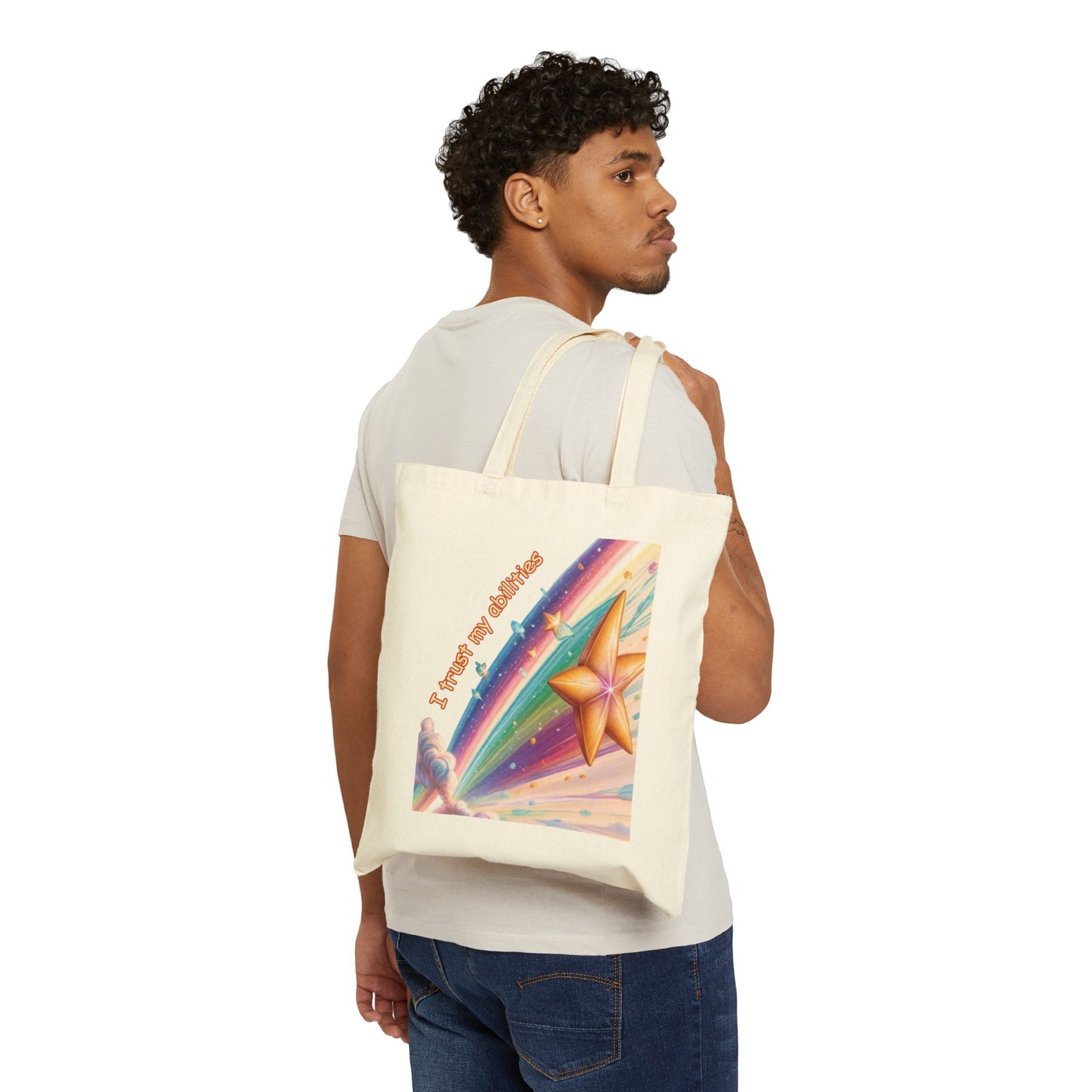 Shooting Star Affirmation Tote Bag - "I Trust My Abilities"