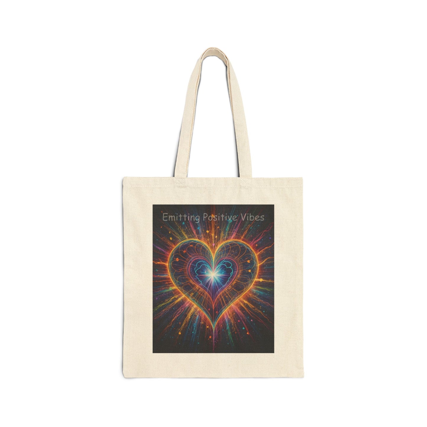 Emitting Positive Vibes - Layered Heart Affirmation Tote Bag