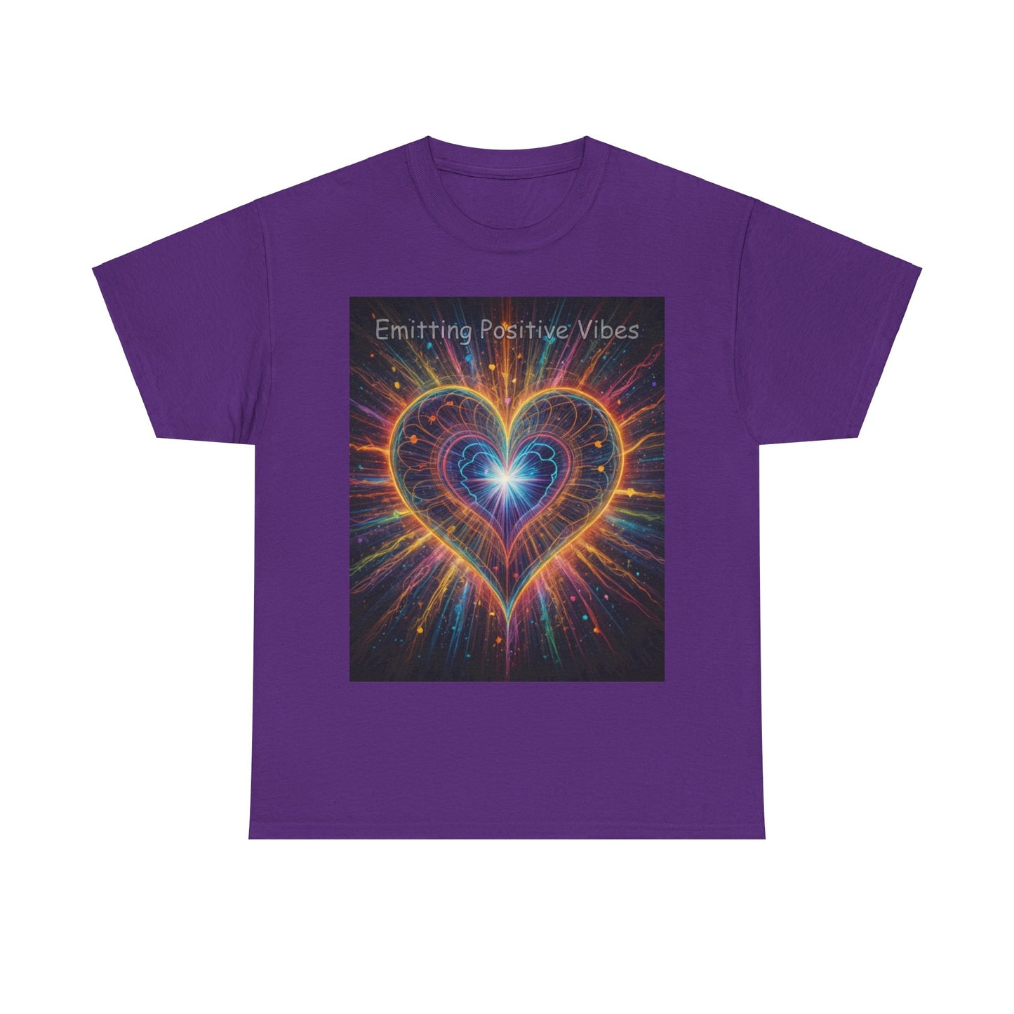 Emitting Positive Vibes - Layered Heart Affirmation Tee