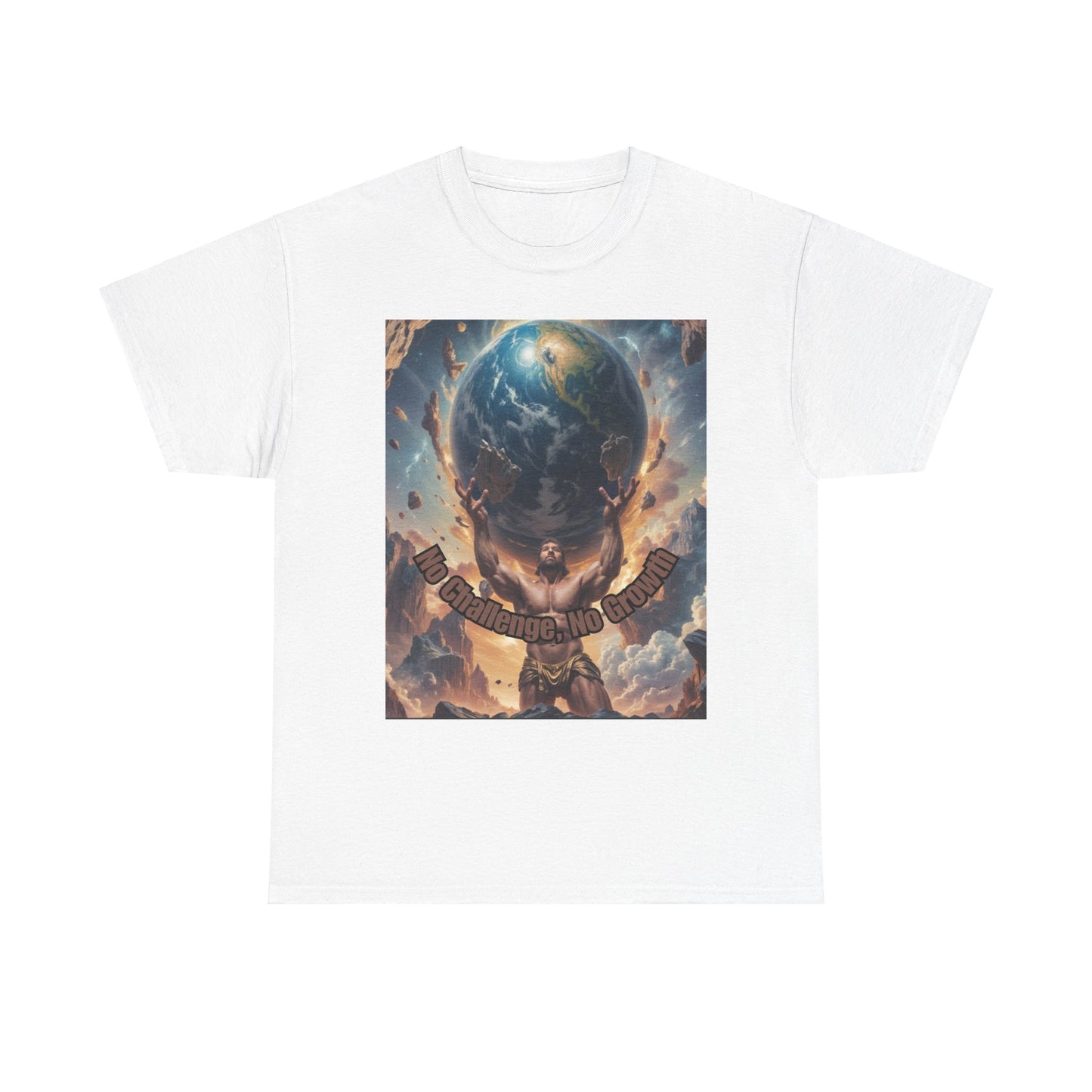 "No Challenge, No Growth" Atlas T-Shirt