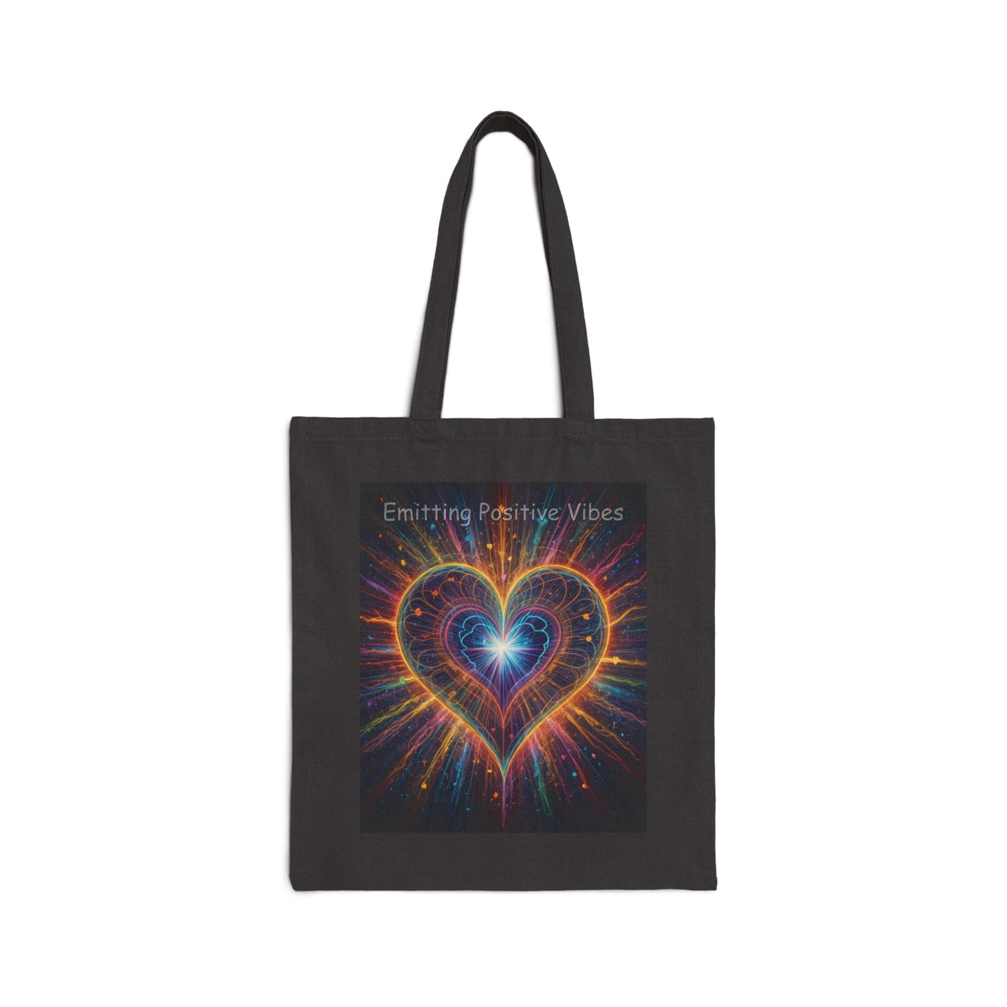 Emitting Positive Vibes - Layered Heart Affirmation Tote Bag