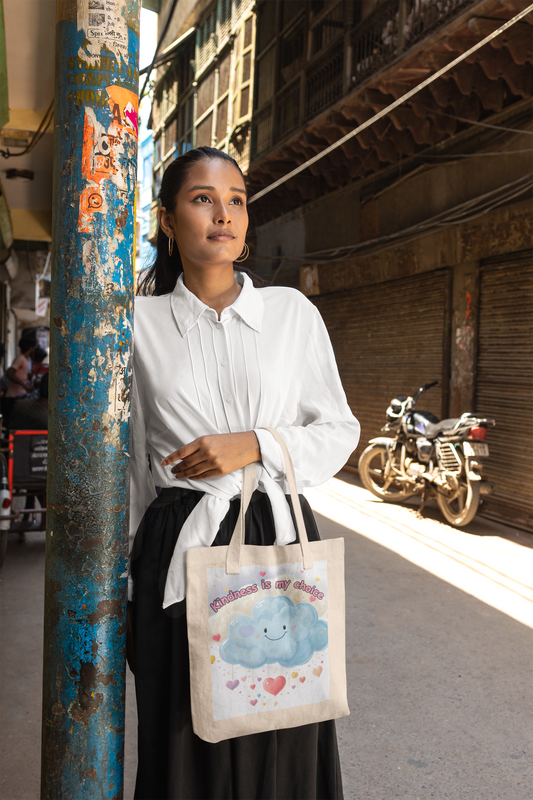 Kindness Is My Choice Tote Bag - Spread Positivity with Every Use